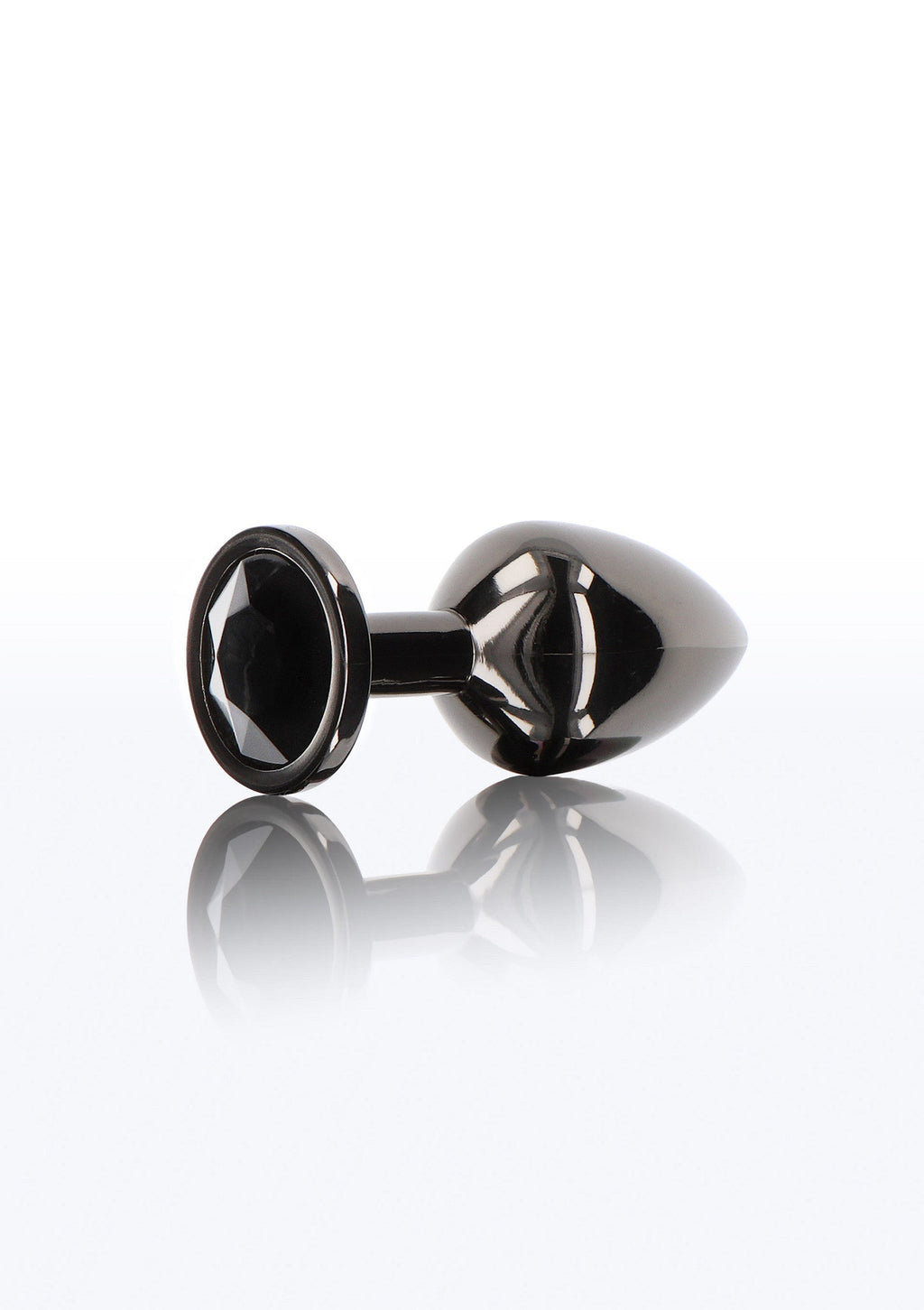Plug anale con gioiello di diamante M nero
