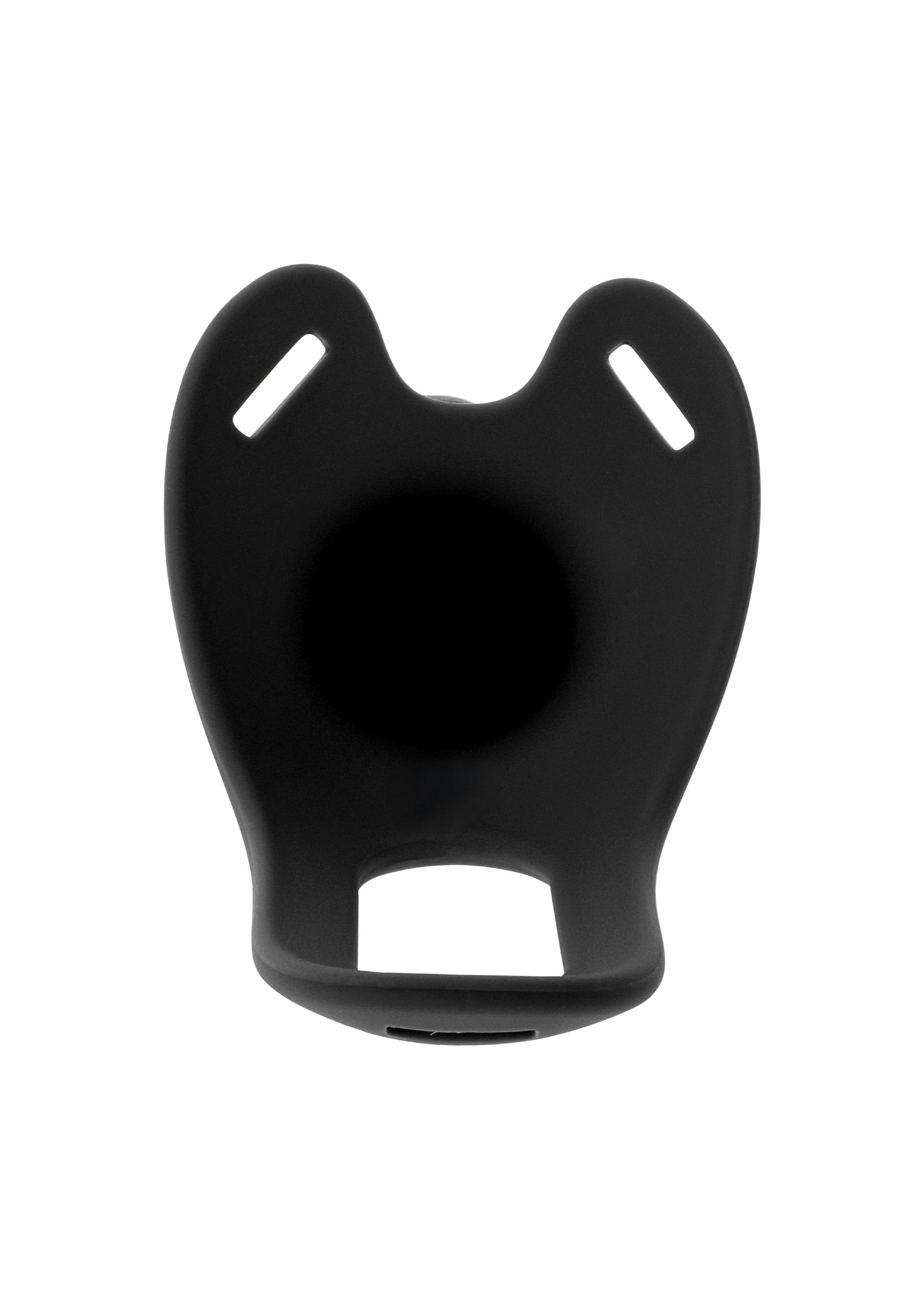 Strapon a forma di pene cavo in silicone, 16 cm, nero